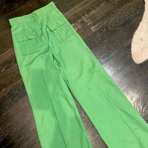 Vintage Green Cotton Pants - Women’s Size 0